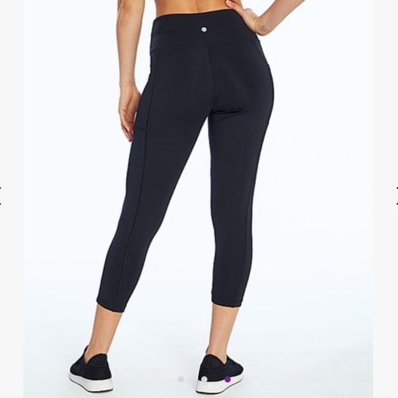 BALLY Total Fitness High Waist Black Leggings with Pockets cropped Size Medium - Picture 8 of 9